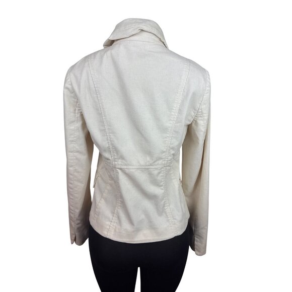 J.Crew Womens Ivory Corduroy Jacket Size 8 - Picture 3 of 7